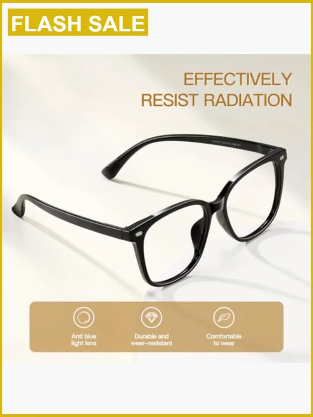 Oversized Blue Light Blocking Glasses for Women, Computer Reading, Anti Glare